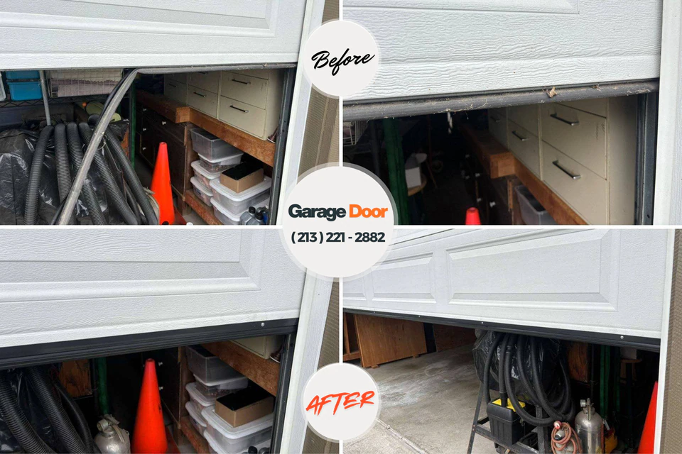 Before and after: garage door repair East Greenville, PA